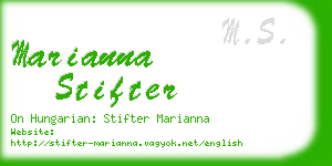 marianna stifter business card